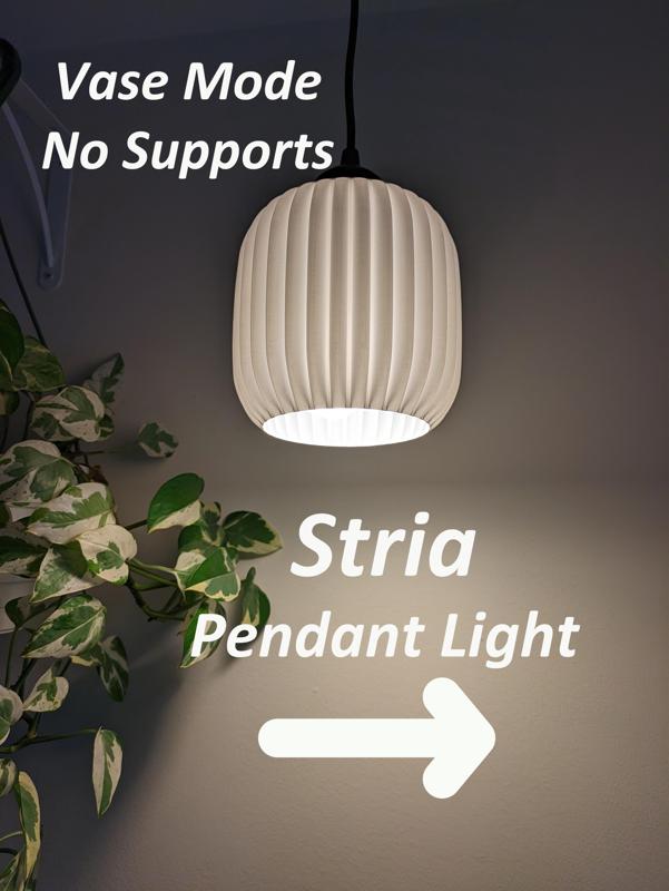 The Stria - Pendant Light, Vase Mode 