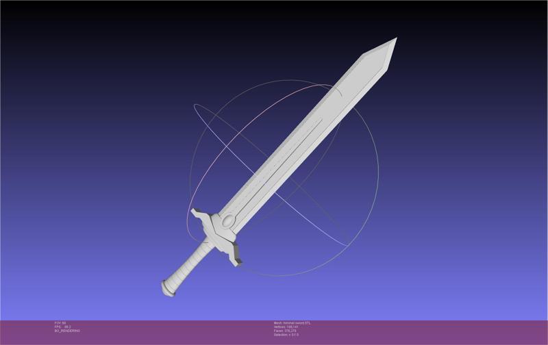 Frieren Himmel Hero Sword Printable Assembly