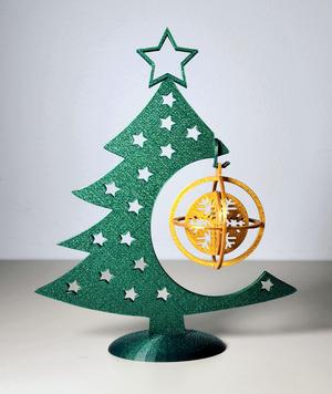 Snowflake Christmas bauble with rings