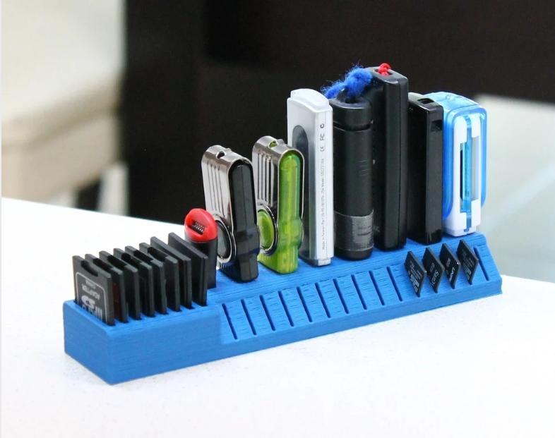 Sd card holder with usb slots
