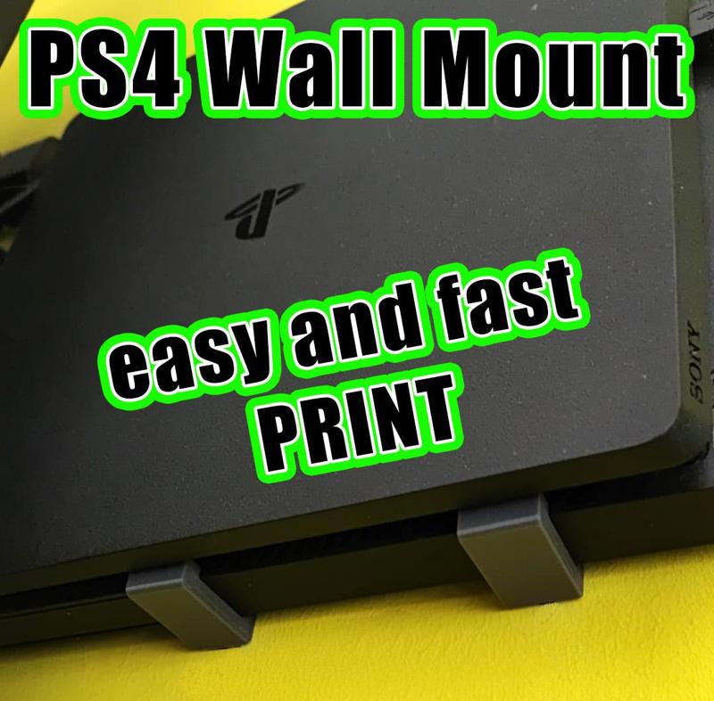 PS4 wall mount - Simply print.