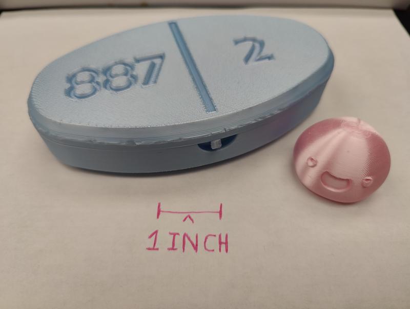 Estradiol-Shaped Pill Organizer (with clips)