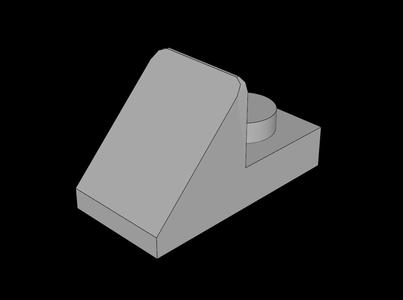 Lego Compatible (92946.dat) Slope Plate 45.73  2 x  1