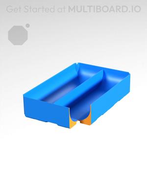 2x3x0.75 - Full Curved - Divided Bin - Multibin Insert