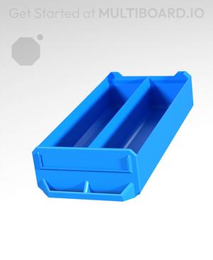 2x1x4-Deep - Linear Divided - Multibin Simple Drawer
