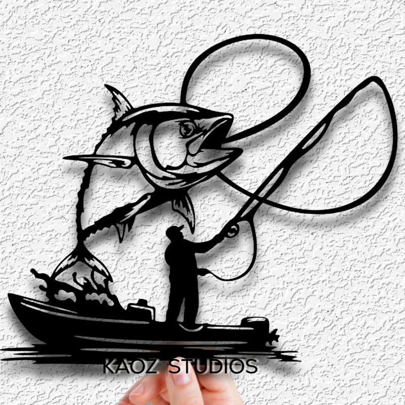 fishing wall art fish wall decor fisherman decoration