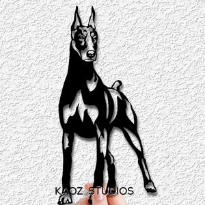 doberman dog wall art dobie wall decor watch dog decoration