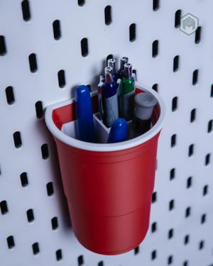 Solo Cup IKEA Skadis Organizer with Divider Inserts