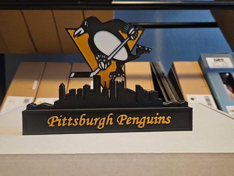 Pittsburgh Penguins with skyline of Pennsylvania