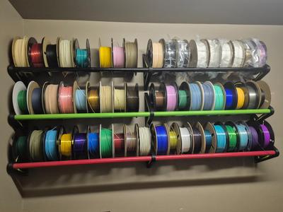 Broom Stick Wall Mounted Filament Spool Shelf