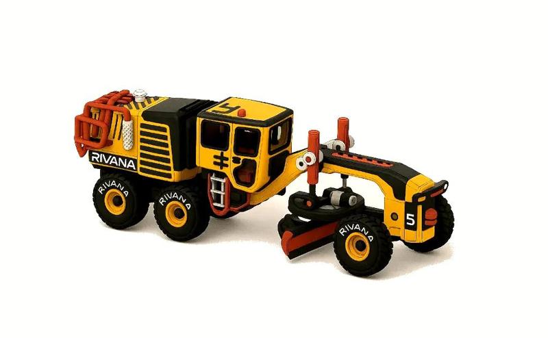 Yellow Underground Grader