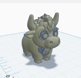 Cute highland cow without a hole