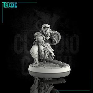 (0035) Skeleton undead zombie warrior with sword and shield