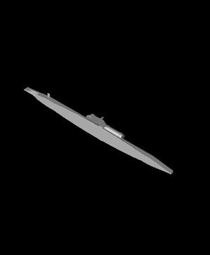 1/1250 Scale Rusian Whiskey 2 Cylinder Waterline.stl