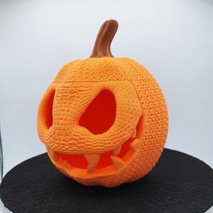 KNITTED CROCHET PUMPKIN MULTIPART TEALIGHT