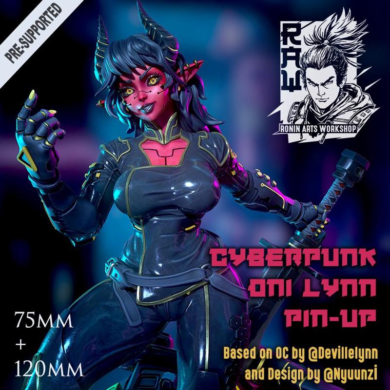 Cyberpunk Oni Lynn - Pin Up (Pre-Supported)