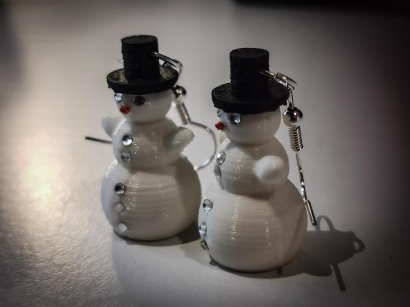 Snowman Earrings