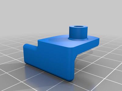 X-axis end stop with eccentricity (several variants 0.00 - 0.25mm) for roller alignment.