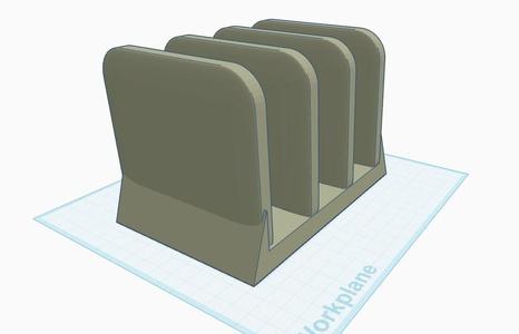 3 slot iPad Holder
