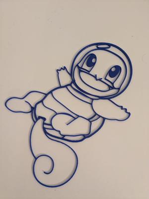 Astronaut Squirtle wall/supported decor