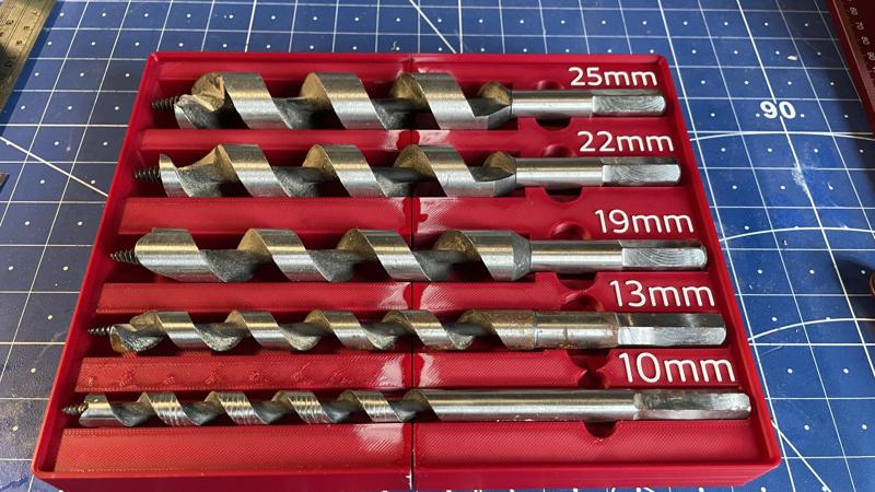 Gridfinity - Schlangenbohrer Set 10-25mm