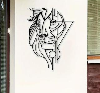 Lion's Head Minimalist Wall Art