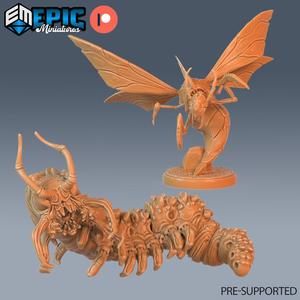 Carrion Bug & Wasp Team Attacking / Giant Centipede & Winged Insect / Cave Crawler Insect & Claw Hugger / Forest & Jungle Encounter