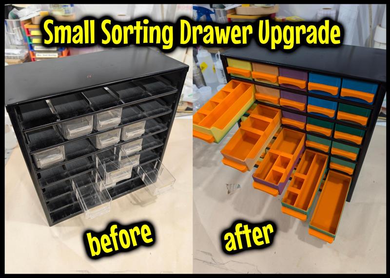 Upcycled Small Parts Organizer - New Drawers and Inserts