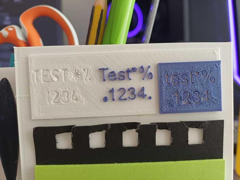 Filament Change and Text Test