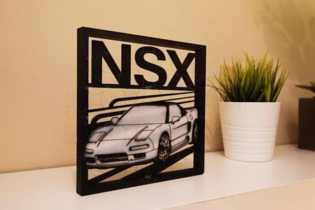 Speeding Acura NSX Automotive Wall Art, 3d Print To Decorate Your Living Space 