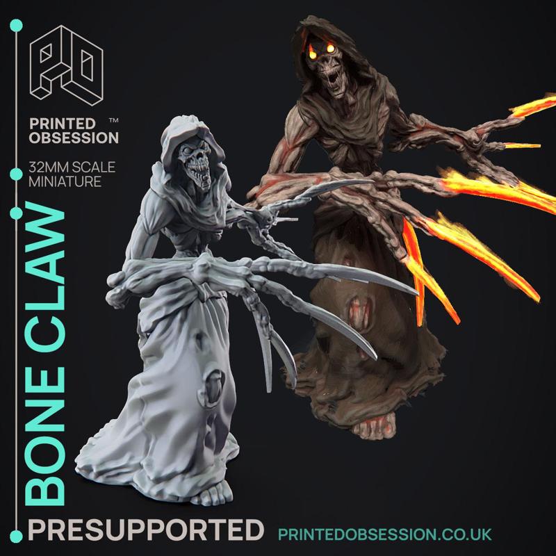 Bone Claw - Undead Creature - PRESUPPORTED - 32mm scale