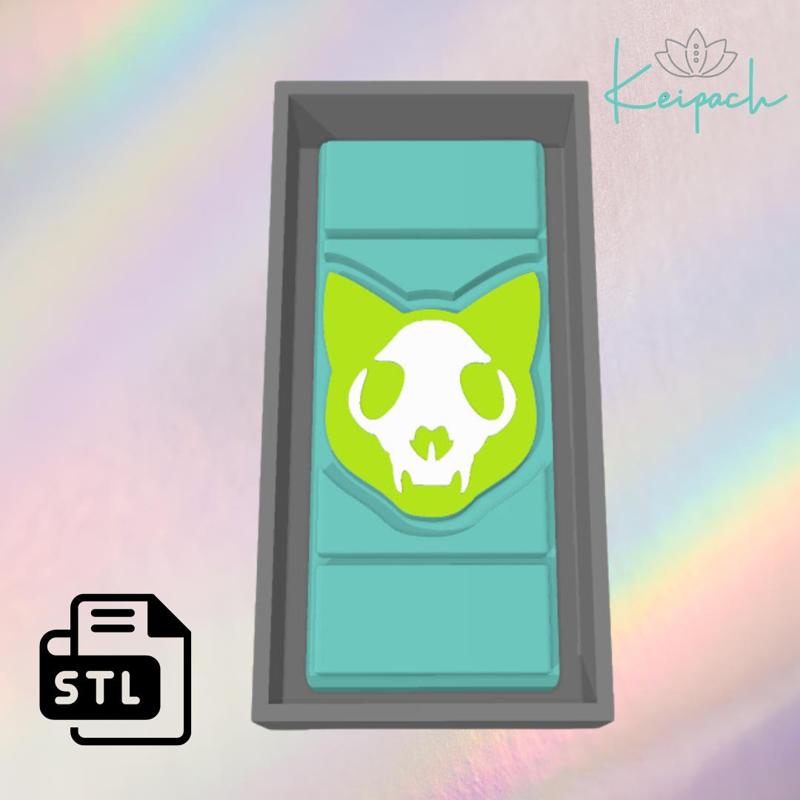 Cat skull snap bar master mold