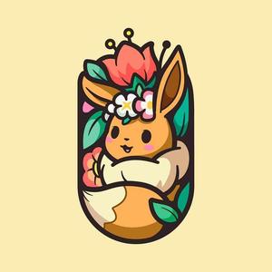 Eevee Keychain, Pokémon Keychain, Eevee Charm, Pokémon Charm