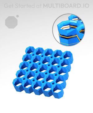 5x5 Multiboard Corner Tile - x4 Multi-Material Stack
