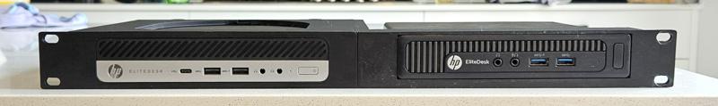HP EliteDesk 800 G1 Mini - rackmount rightside