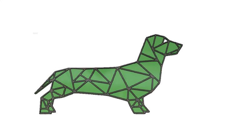 perro salchicha geometrico