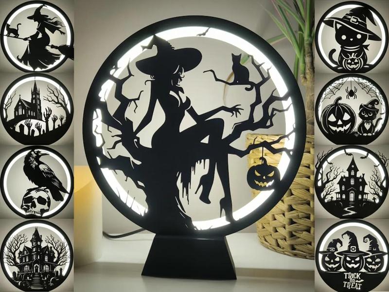 Ring Lamp II with Halloween Panels