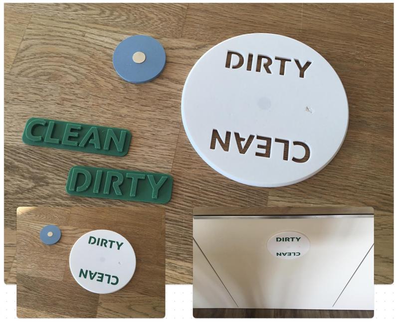 Dishwasher Sign - Status Spülmaschine - Geschirrspüler