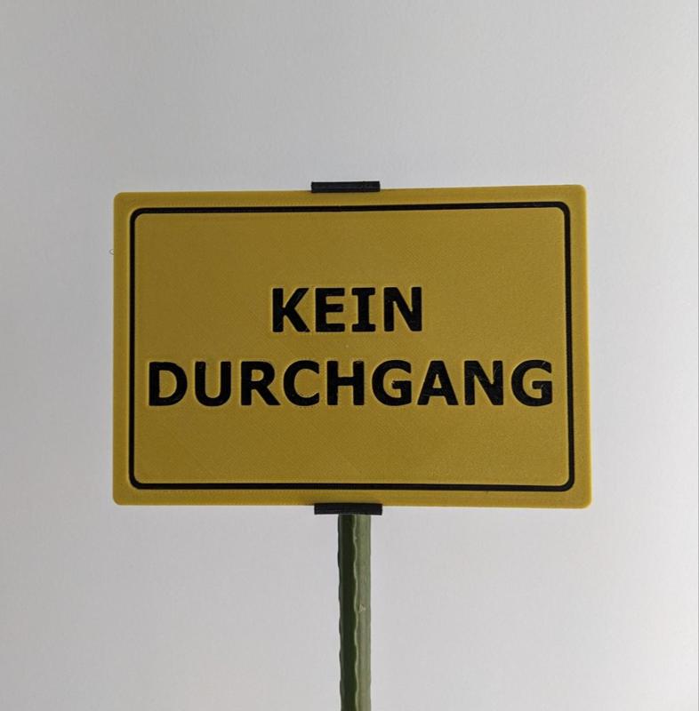 Kein Durchgang Schild (Plate)