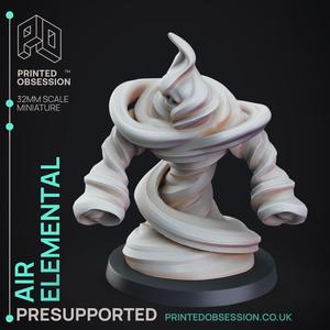 Air Elemental - DND Miniature - PRESUPPORTED - 32mm Scale