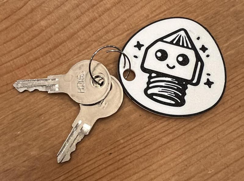 Noozle: Patron Saint of 3D Printing (Keychain)