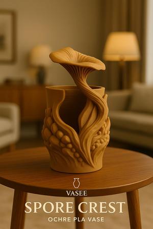 Vase Art – mushroom organizer pot with forest charm