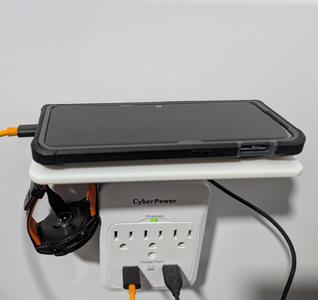 Power Outlet Cover with Phone and Watch holder