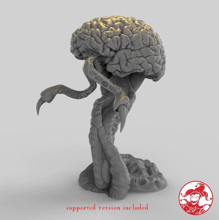 Deepest Dark Elder Brain 2-inch base, 75 mm height large miniature