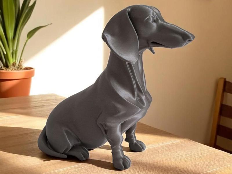 Minimalist Modern Dachshund Figure, Sculpture