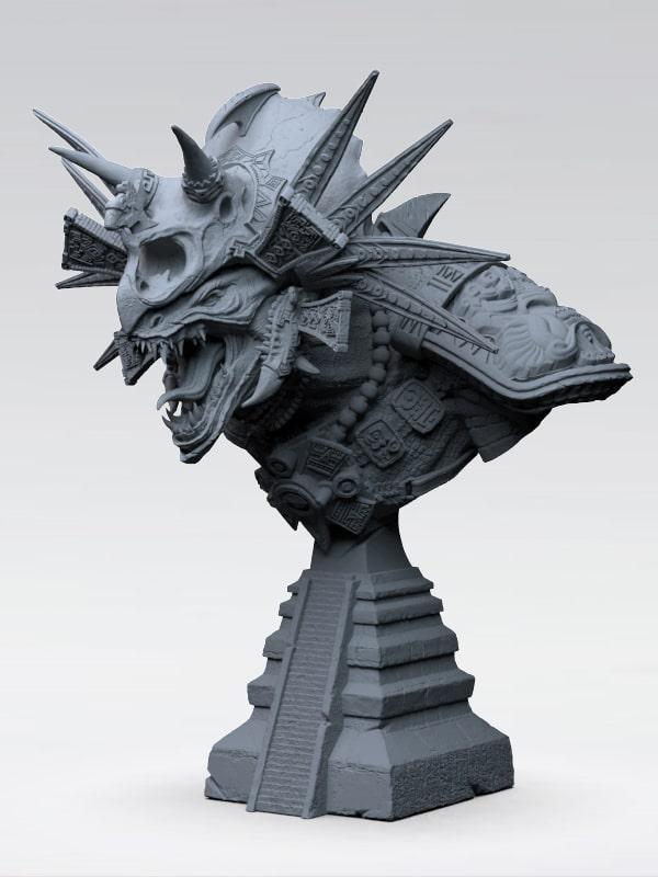 BUST AZUL ANOK LOYAL-BEYOND-DEATH + PERSONAL STAND