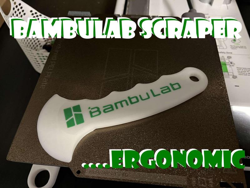 Bambulab škrabka na bed ergonomická, scraper