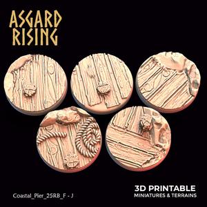 Coastal Pier - 5x 25mm Round Base (ver. 2) /Pre-supported/