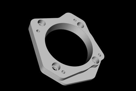 Throttle Body Adapter K24z7 SkunkII to Bosch 74mm