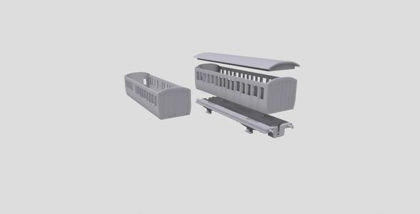 N gauge 4 wheel coaches(1:148ish)(HD quality Release ver.)
